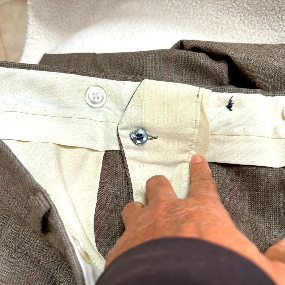 RARE Vintage Berry Burk of Virginia 100% men’s wool tweed pattern pants. Pleated